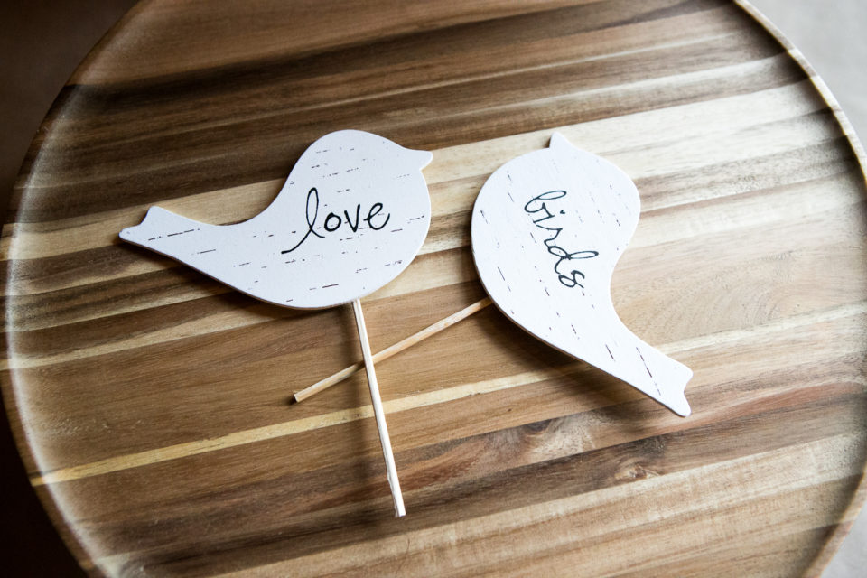 Love bird wedding decorations