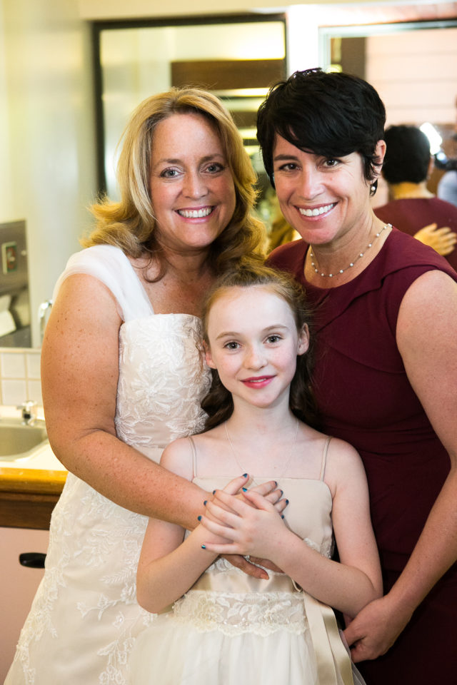 Kathryn and her family on her wedding day