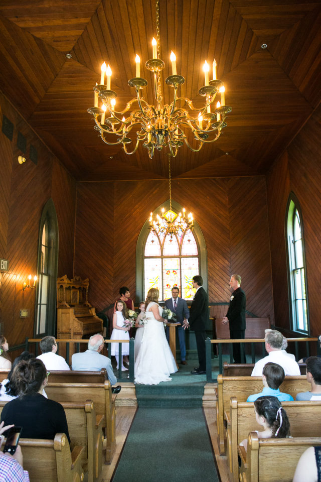 Kathryn and James at the altar