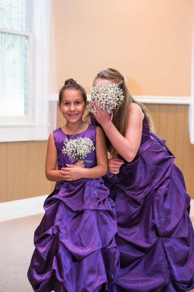 Flower girls at the wedding of Tricia & Aubrey