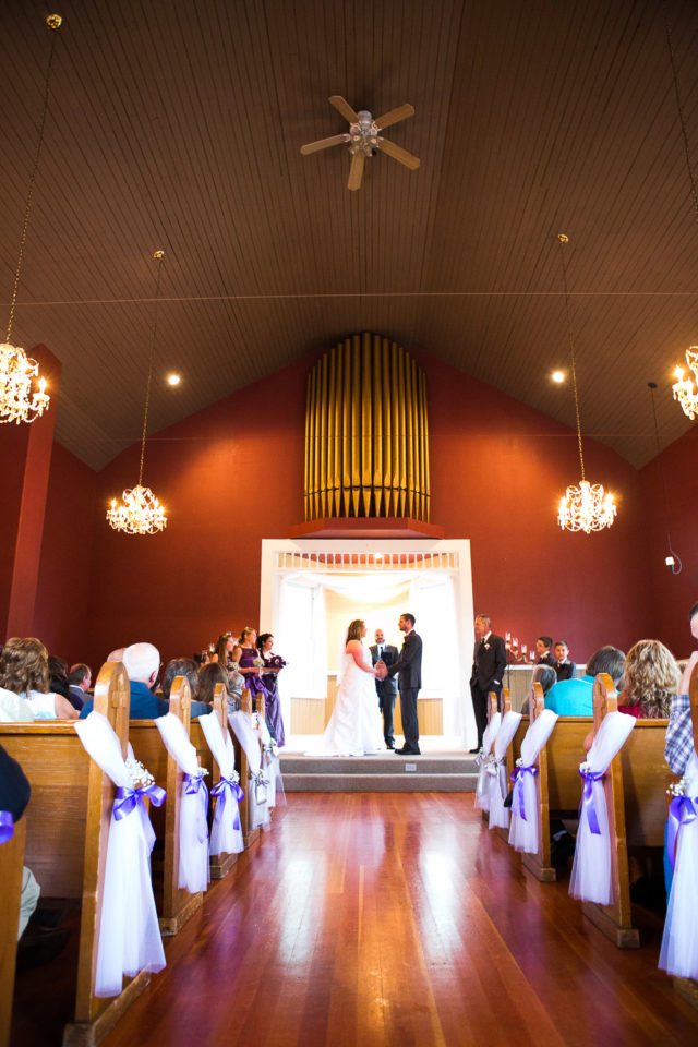 Tricia & Aubrey at the altar